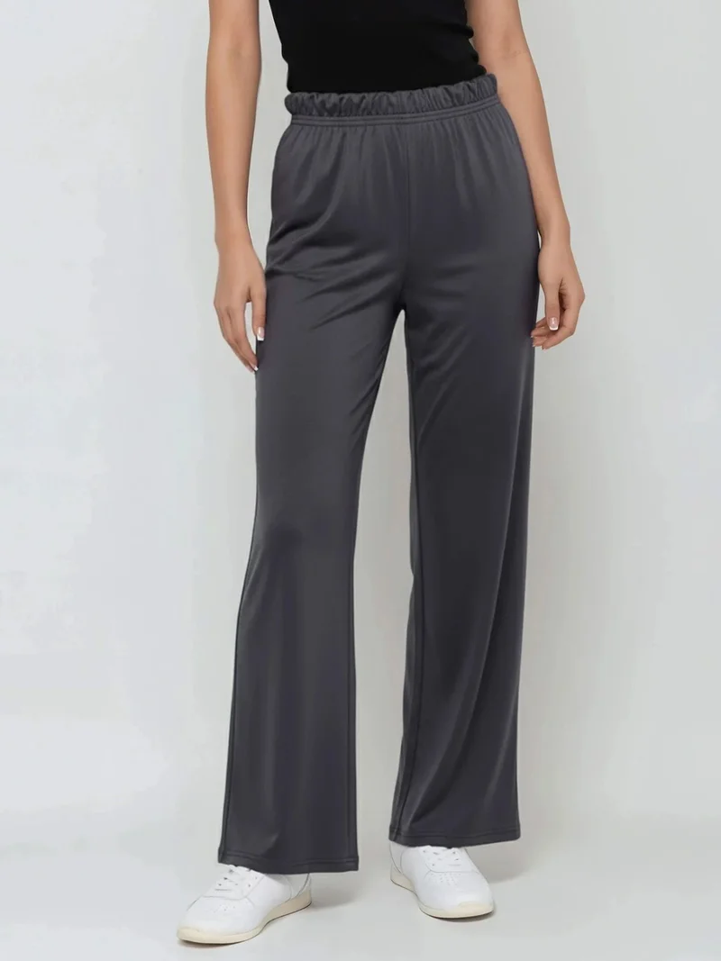 هيكاب بنطلون بيرسان مستقيم بخصر مطاطي ناعم